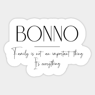 Bonno Family, Bonno Name, Bonno Middle Name Sticker